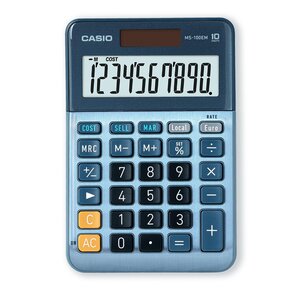 Calculatrice de bureau MS-100EM  10 chiffres  argent CASIO