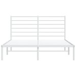 vidaXL Cadre de lit métal avec tête de lit blanc 120x190 cm