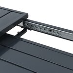 vidaXL Table d'Extension Anthracite 180 x 80 x 76 cm Acier