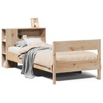 vidaXL Lit bibliothèque sans matelas 100x200 cm bois massif de pin