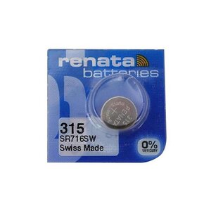 Blister de 1 Pile bouton oxyde argent X315 SR716SW RENATA