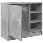 vidaXL Armoire d'évier gris béton 63x29x55 cm bois d'ingénierie