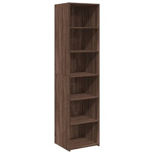 vidaXL Buffet haut chêne marron 45x41x185 cm bois d'ingénierie