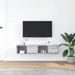 vidaXL Meubles TV 2 Pièces sonoma gris 60x31x25 5 cm bois d'ingénierie