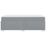 vidaXL Cadre de lit avec matelas Gris clair 100 x 200 cm tissu