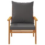 vidaXL Salon de jardin avec coussins 5 Pièces Bois d'acacia solide