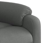 vidaXL Fauteuil de massage inclinable gris foncé tissu