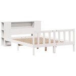 vidaXL Lit bibliothèque sans matelas blanc 140x200 cm bois pin massif