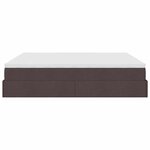 VidaXL Cadre de lit ottoman avec matelas marron foncé 160x200 cm tissu