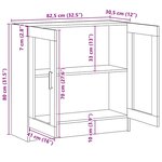 vidaXL Bibliothèque chêne artisanal 82 5x30 5x80 cm bois d'ingénierie