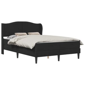 vidaXL Cadre de lit avec matelas Noir 120 x 190 cm Velours