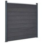 vidaXL Ensemble de panneaux de clôture gris 872x186 cm WPC