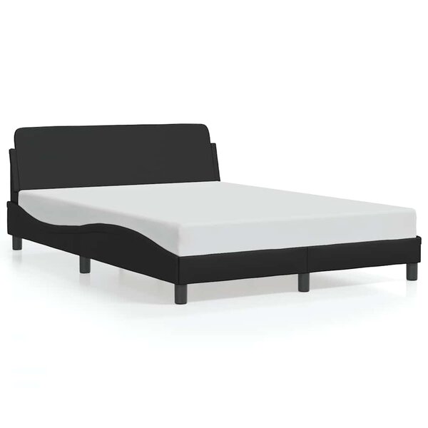 vidaXL Cadre de lit Dover noir 137x190 cm similicuir