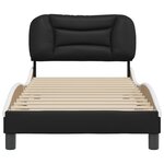 vidaXL Cadre de lit sans matelas noir et blanc 80x200 cm similicuir
