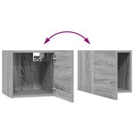 vidaXL Ensemble de meubles TV 10 Pièces Sonoma gris Bois d'ingénierie