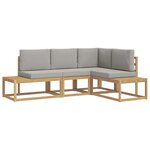 vidaXL Ensemble de canapés d'extérieur 3 Pièce Blanc et gris clair