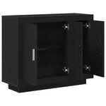 vidaXL Buffet Chêne noir 92 x 35 x 75 cm Bois d'ingénierie