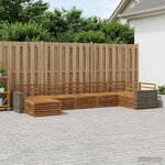 vidaXL Ensemble de canapés d'extérieur 7 pc Naturel