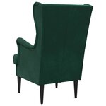 vidaXL Fauteuil Vert foncé Velours
