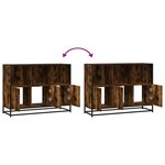 vidaXL Buffet chêne fumé 100x35x76 cm bois d'ingénierie