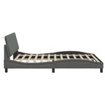vidaXL Cadre de lit sans matelas gris foncé 160x200 cm tissu