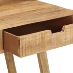 Bureau table poste de travail meuble d'ordinateur informatique étude table poste de travail meuble d'ordinateur informatique étude 100 x 45 x 90 cm bois de manguier brut solide brun 02_0023366