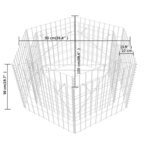 vidaXL Lit surélevé à gabion hexagonale 100 x 90 x 50 cm