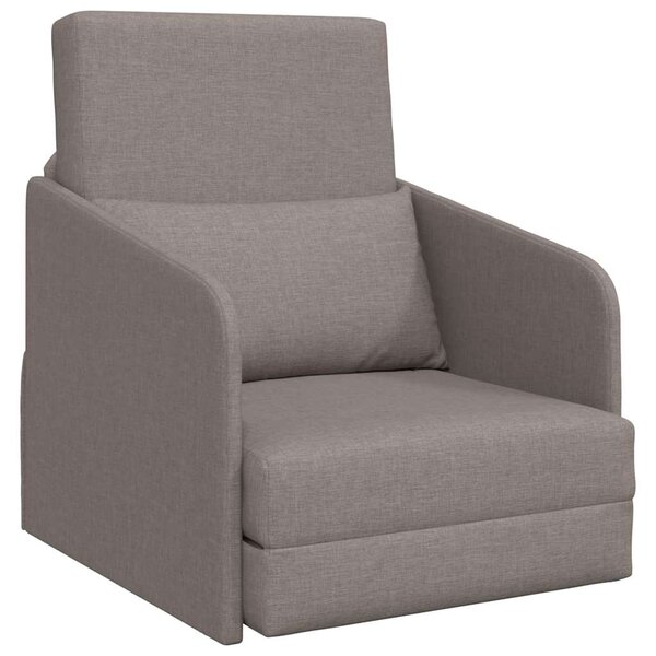 vidaXL Canapé-Lit Taupe 65 x 80 x 83 cm tissu