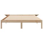 vidaXL Cadre de lit avec tables de chevet Naturel 140 x 220 cm