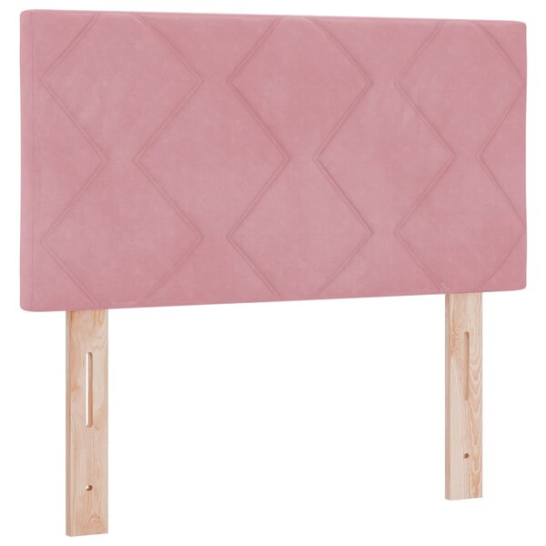 vidaXL Tête de lit LED avec Design de Blocs Diamant Rose 80 cm