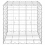 vidaXL Lit surélevé cube à gabion Fil d'acier 50x50x50 cm
