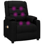 vidaXL Fauteuil électrique de massage Noir Similicuir