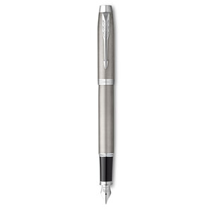 PARKER IM ESSENTIEL Stylo plume  Acier  Plume fine  encre bleue  Coffret cadeau