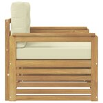vidaXL Canapé d’extérieur Polyester Blanc et crème