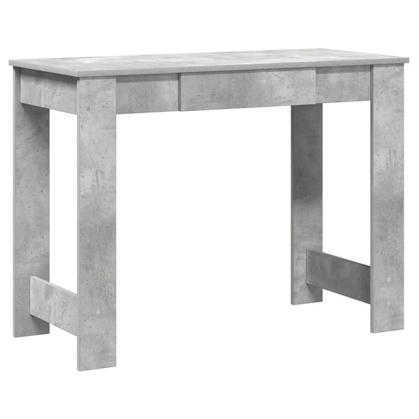 vidaXL Bureau gris béton 100x45x75 cm bois d'ingénierie