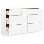 vidaXL Commode ALTA blanc 112x35x73 cm bois massif de pin