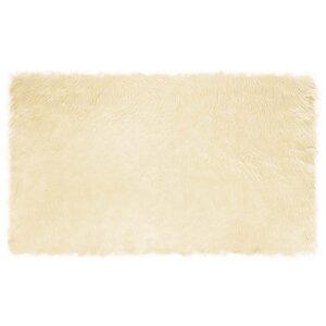 vidaXL Tapis en fausse Tafalla Crème 100 x 200 cm Polyester