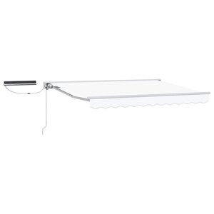 vidaXL Auvent rétractable électrique Blanc 3 5 x 2 5 m