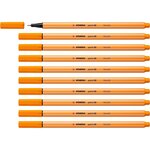 Stylo-Feutre POINT 88 Pointe Fine 0 4 mm orange x 10 STABILO