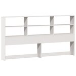vidaXL Lit bibliothèque sans matelas blanc 180x200 cm bois pin massif