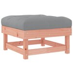 vidaXL Repose-pied de jardin avec coussin bois massif douglas