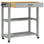 vidaXL Chariot de cuisine MONZA 84x40x90 cm bois massif de pin