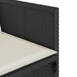 vidaXL Ensemble à manger de jardin 15 Pièces coussins noir résine tressée