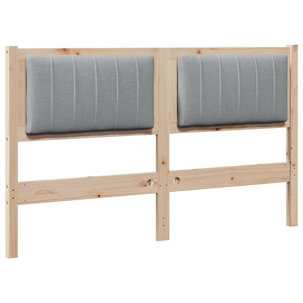 vidaXL Tête de lit capitonnée Marron 135 cm Pin massif