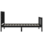 vidaXL Cadre de lit sans matelas noir 100x200 cm bois massif de pin