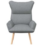 vidaXL fauteuil Gris clair 69 x 74 x 93 cm Tissu et Contreplaqué