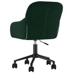 Chaise fauteuil siège pivotante de bureau informatique étude foncévelours vert 02_0024186