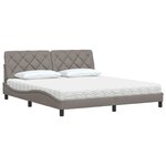 vidaXL Lit avec matelas taupe 180x200 cm tissu