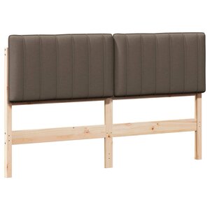 vidaXL Tête de lit capitonnée Marron et Taupe 160 cm Pin massif