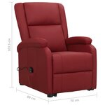 vidaXL Fauteuil Rouge bordeaux Similicuir